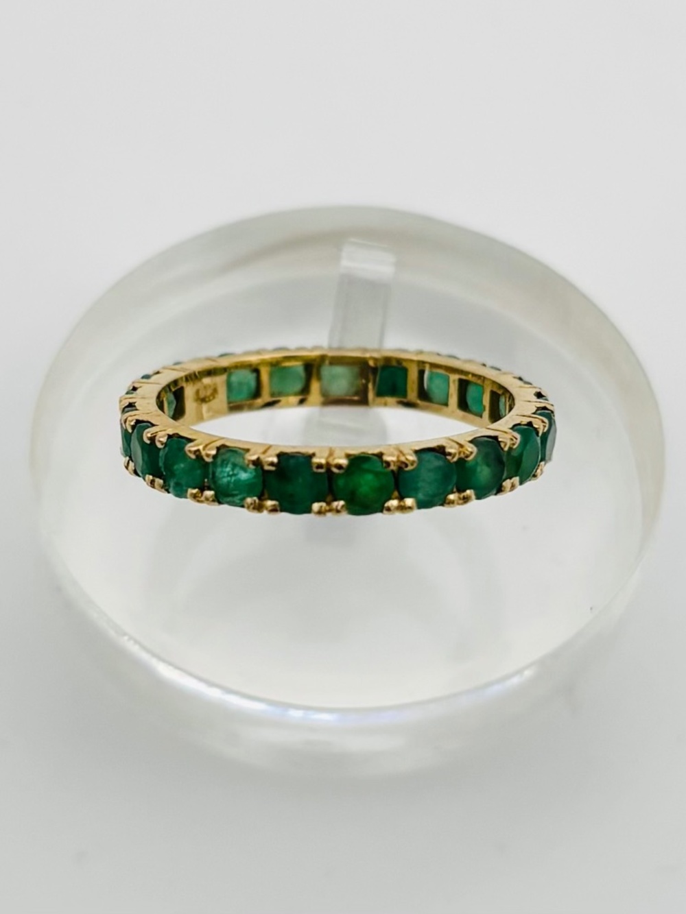 14kt Gold Emerald Eternity Ring